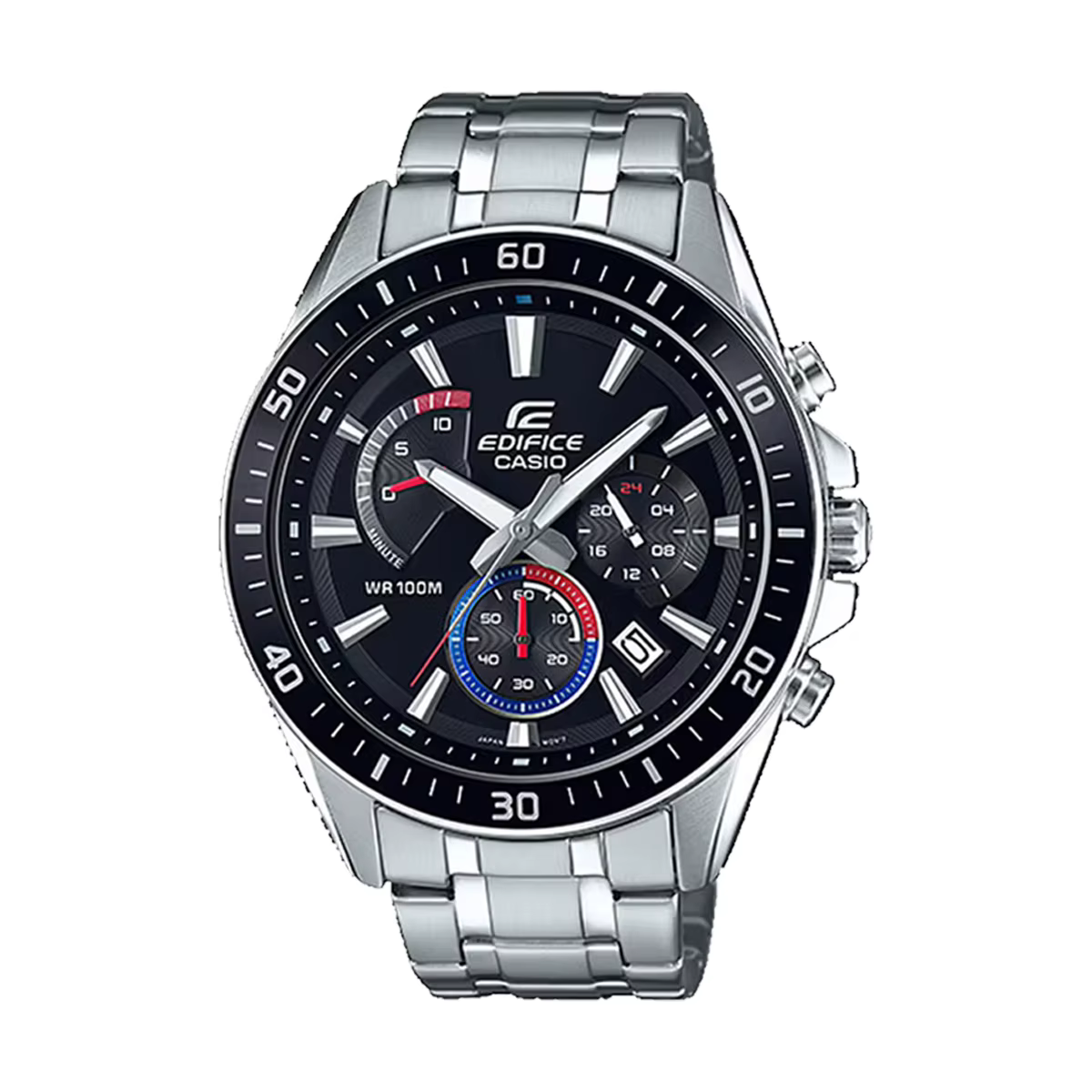 Montre pour homme CASIO EFR-552D, bracelet en acier inoxydable, trois sous-cadrans chronographes, mo
