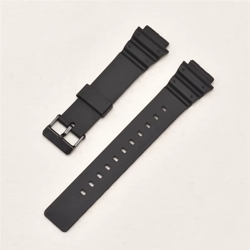 Bracelet en résine pour Casio MRW-200H 18MM bracelet de montre hommes sport étanche noir blanc rempl