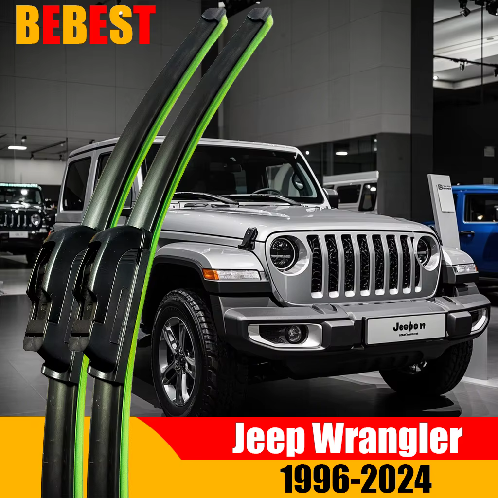 Balai d'essuie-glace pour Jeep Wrangler TJ JK JL 1996 – 2021, 2 pièces, balais d'essuie-glace avant,