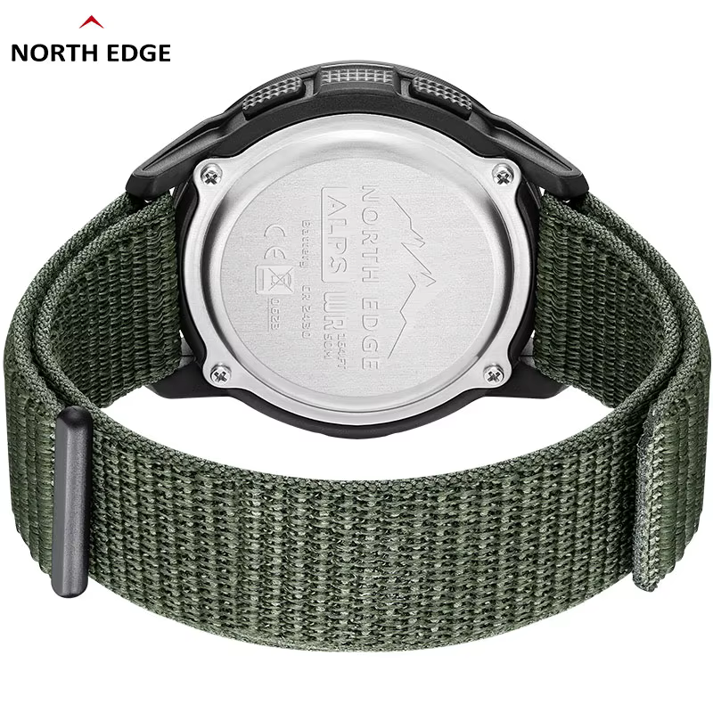 NORTH EDGE ALPS montre numérique en fibre de carbone pour hommes choc militaire sport boussole extér