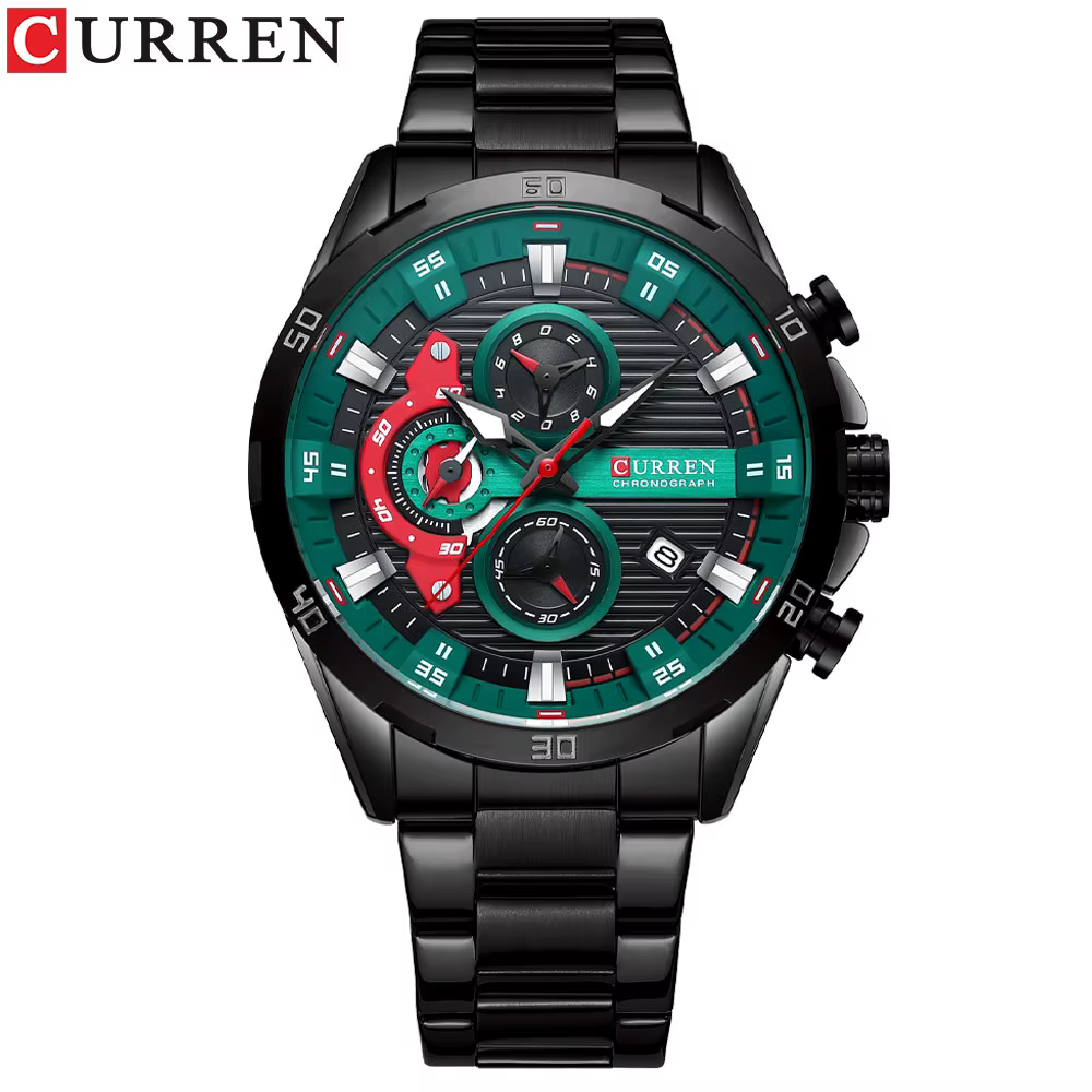 CURREN nouveau chronographe hommes montres pour Sport décontracté en acier inoxydable montres lumine