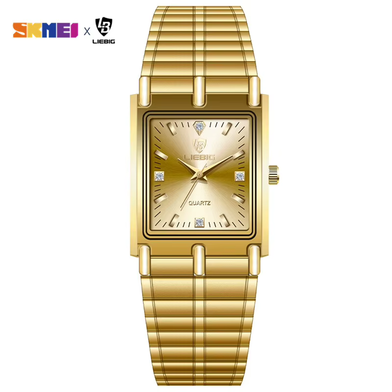 2022 luxe or Bracelet en acier montres femme mâle horloge montre à Quartz dorée pour hommes femmes m