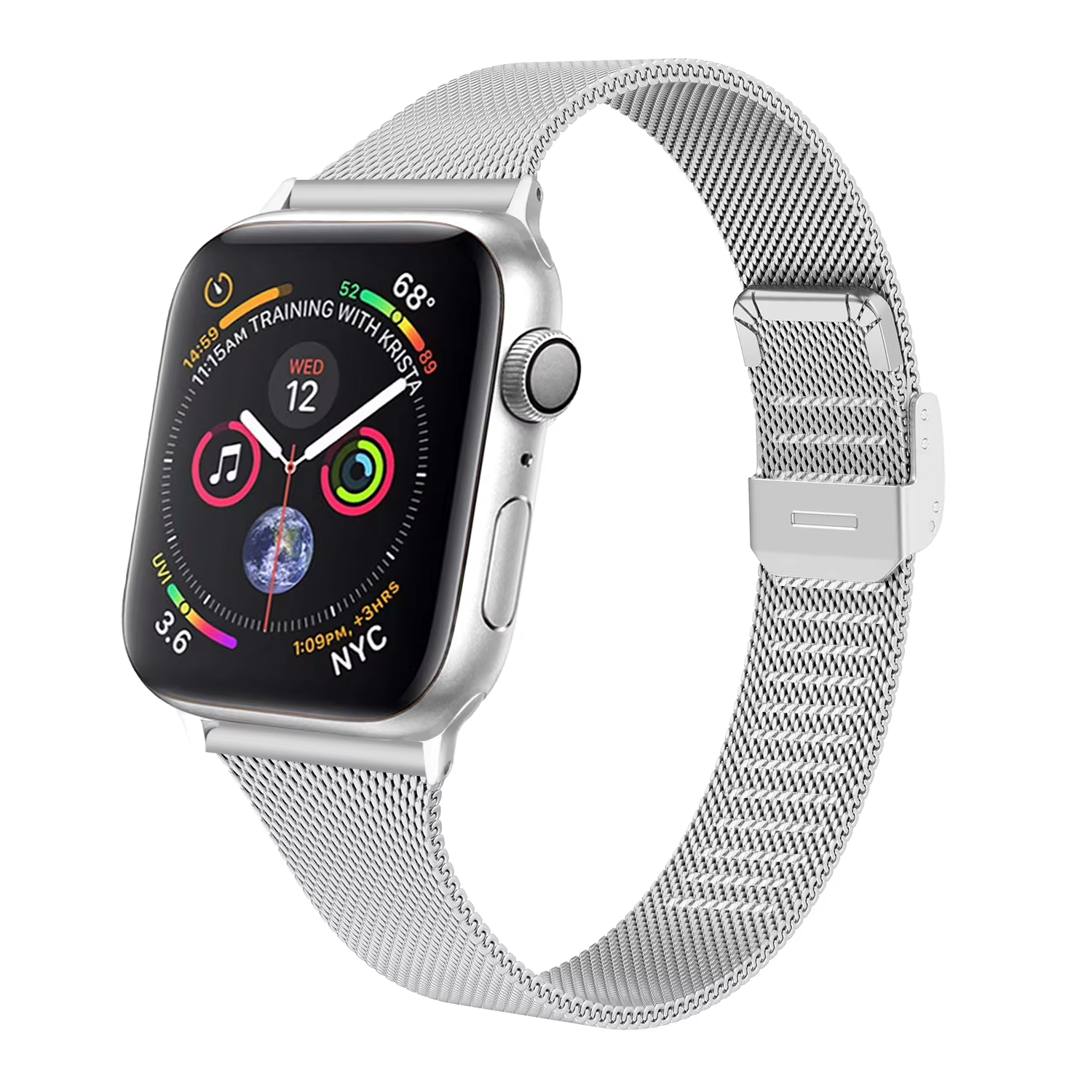 Bracelet boucle milanaise pour Apple Watch série 7 6 SE 5, 44mm 42mm, pour Apple Watch 4 3 2 1 38mm 
