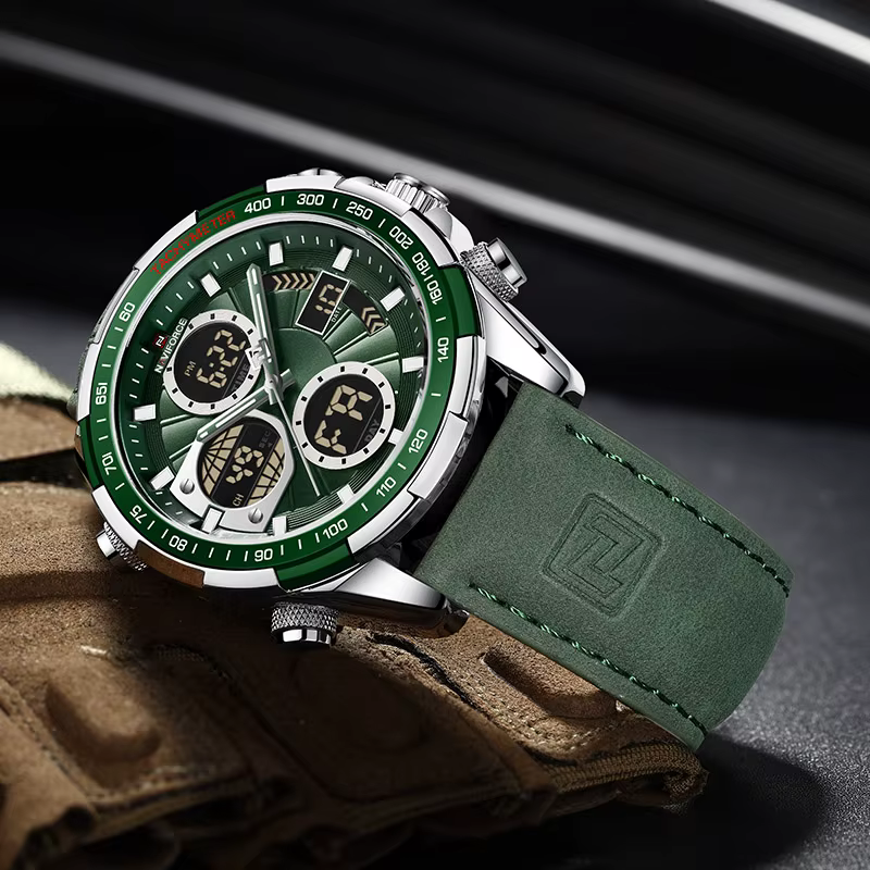 NAVIFORCE – montre-bracelet de Sport pour homme, en acier inoxydable doré, style militaire, à la mod