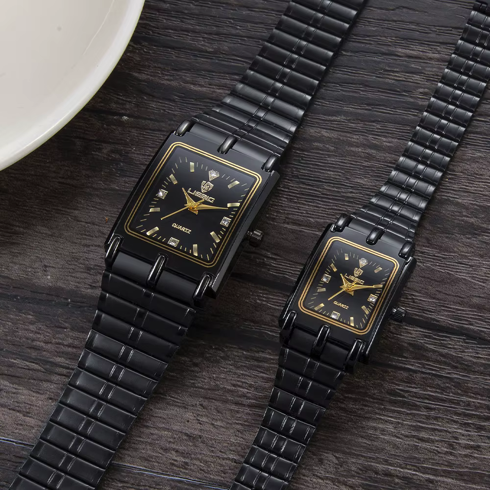 2022 luxe or Bracelet en acier montres femme mâle horloge montre à Quartz dorée pour hommes femmes m
