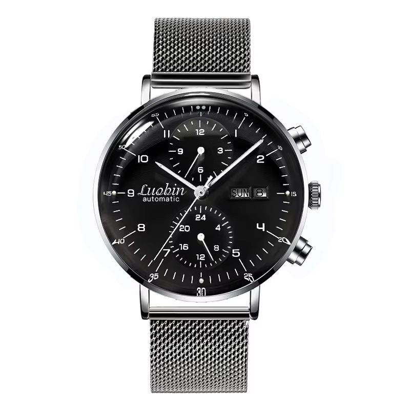 Luobin montre automatique hommes montre-bracelet mécanique mode robe montres de luxe 42mm montres lu