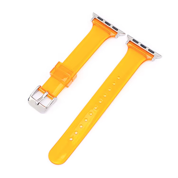 Bracelet de rechange en TPU Transparent pour Apple Watch, pour iWatch 2 3 4 5 6 SE 38mm 42mm 40mm 44