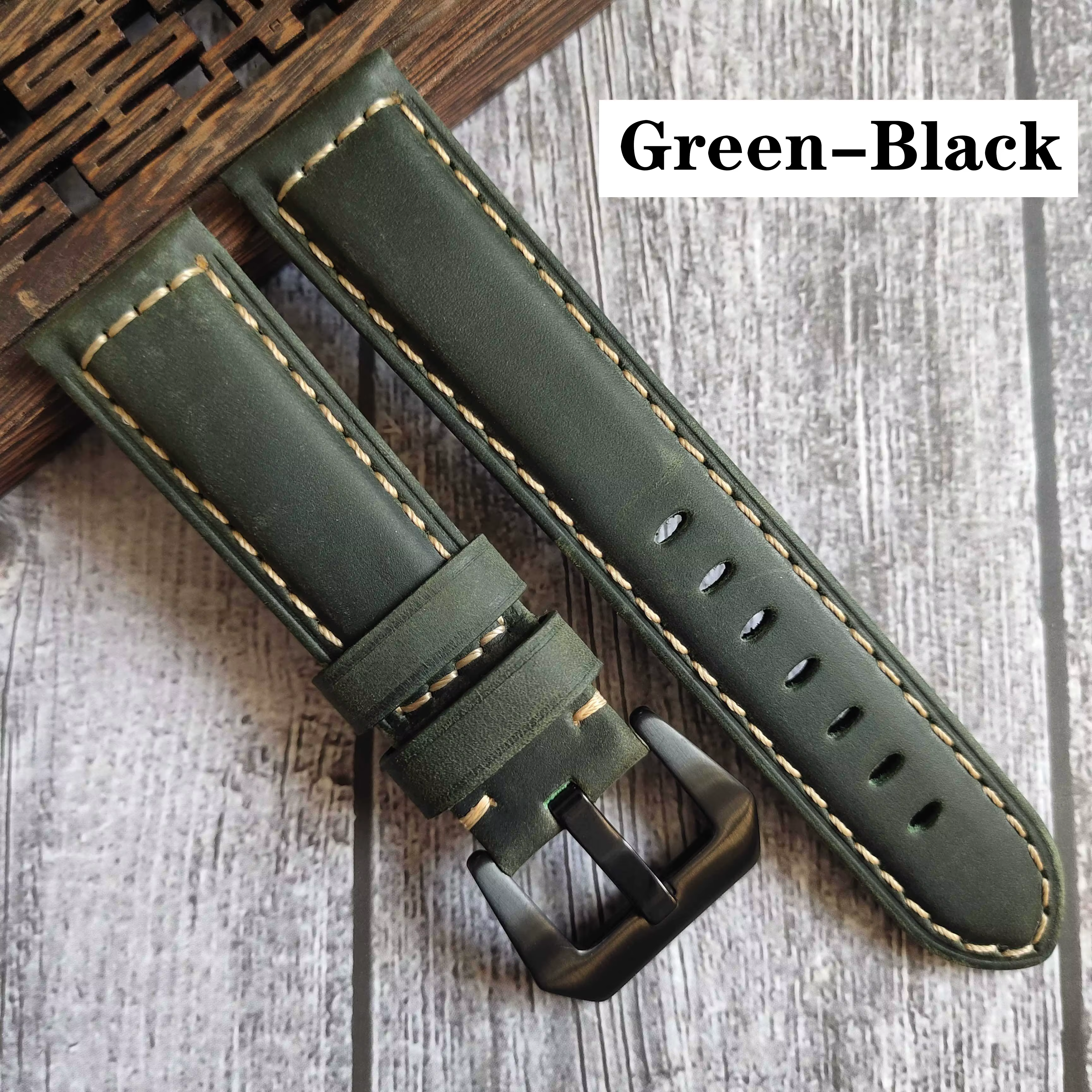 Bracelet de montre en cuir véritable pour Panerai Luminor Radiomir 18mm 20mm 22mm 24mm bracelet de m
