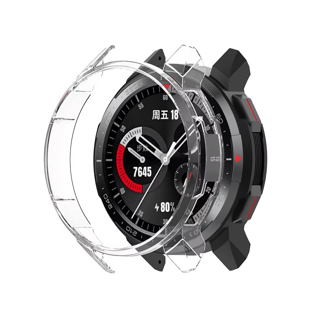 Étui de protection PC galvanisé pour Huawei Honor Watch GS Pro, coque de protection creuse, cadre pa