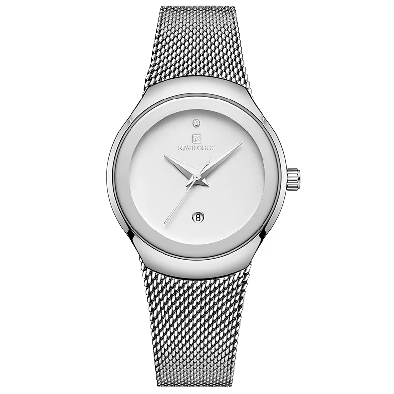 NAVIFORCE – montre-bracelet à Quartz en acier inoxydable pour femme et fille, étanche, Simple et ten