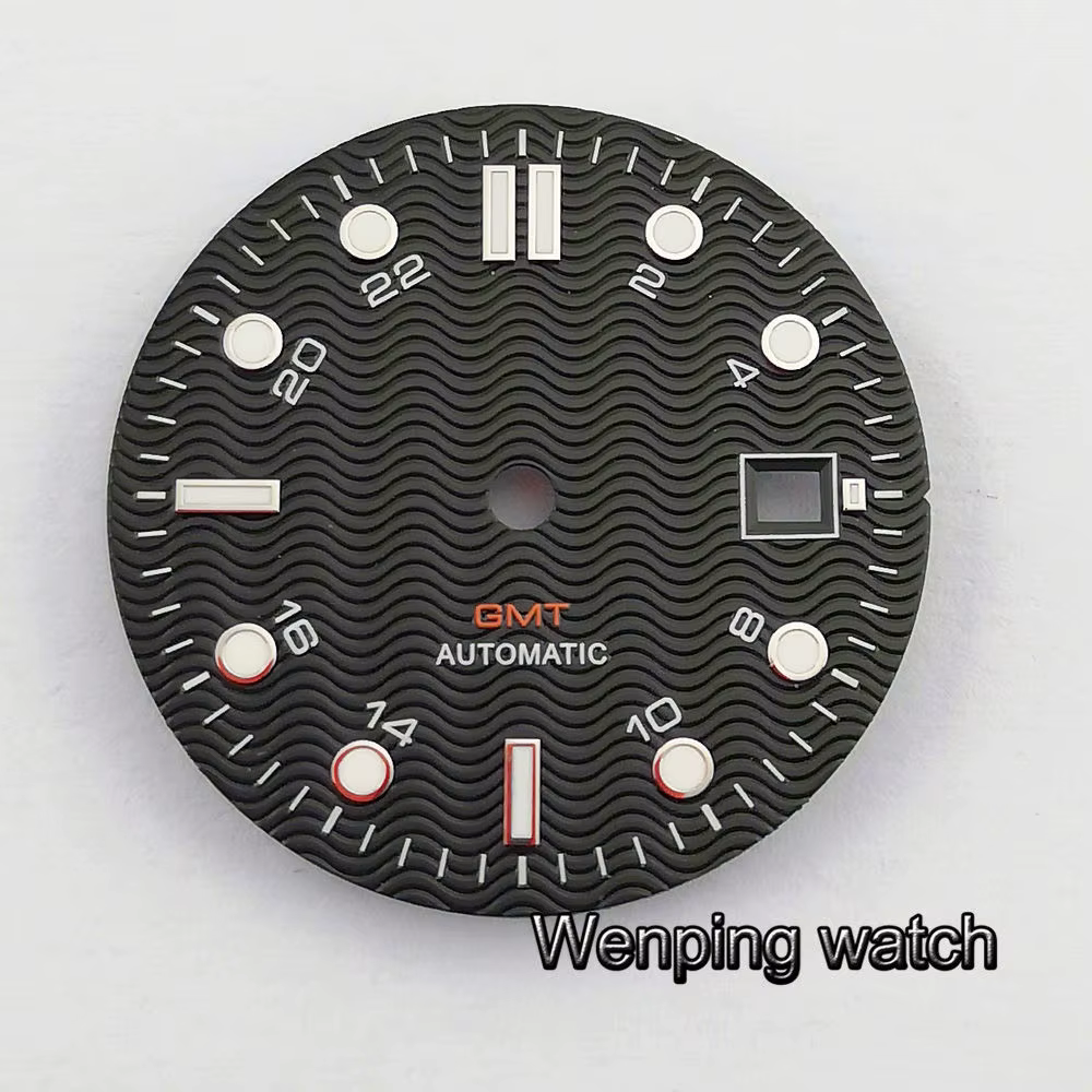 Montre à cadran lumineux noir bleu, 31mm, adapté à ETA 2836/2824 DG2813/3804 miavia 8215 821A