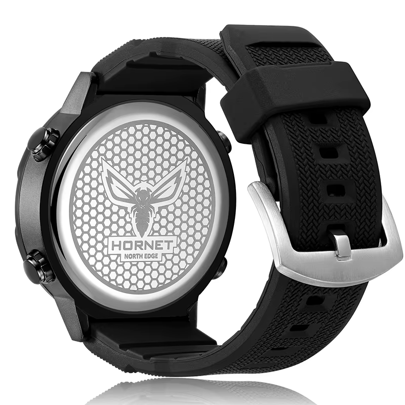 NORTH EDGE – montre connectée pour hommes, horloge mondiale, compte à rebours, chronomètre de vitess