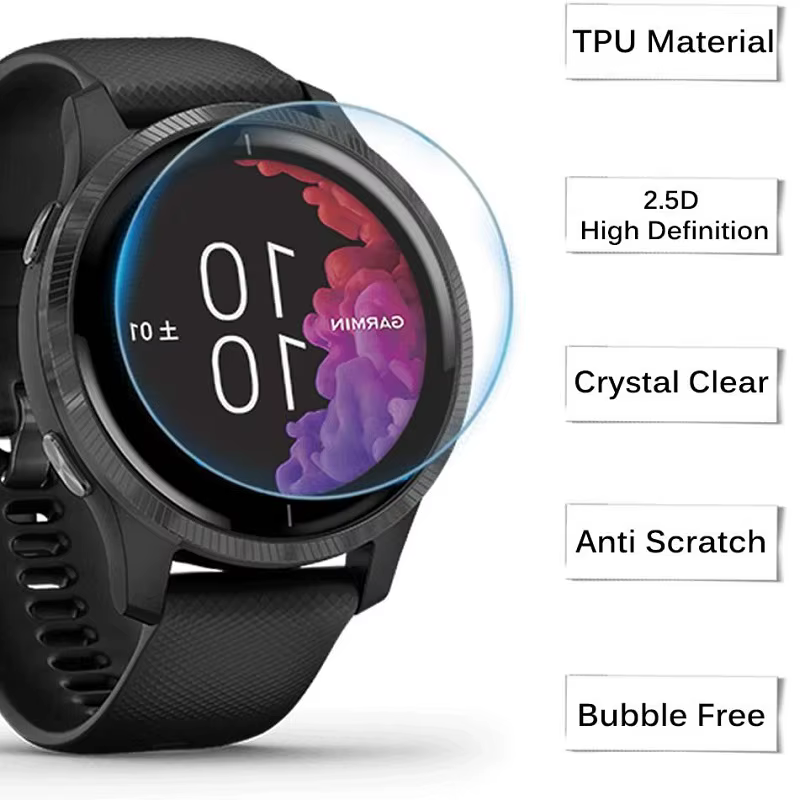 Protecteur d'écran souple en Hydrogel TPU, 500 pièces, pour montre intelligente, diamètre 35mm 34mm