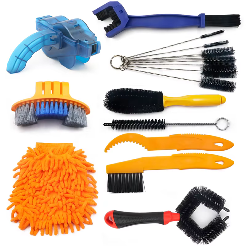 Ensemble d'outils de lavage de vélo, Kit de nettoyage de vélo, nettoyeur de chaîne vtt, brosses à ré