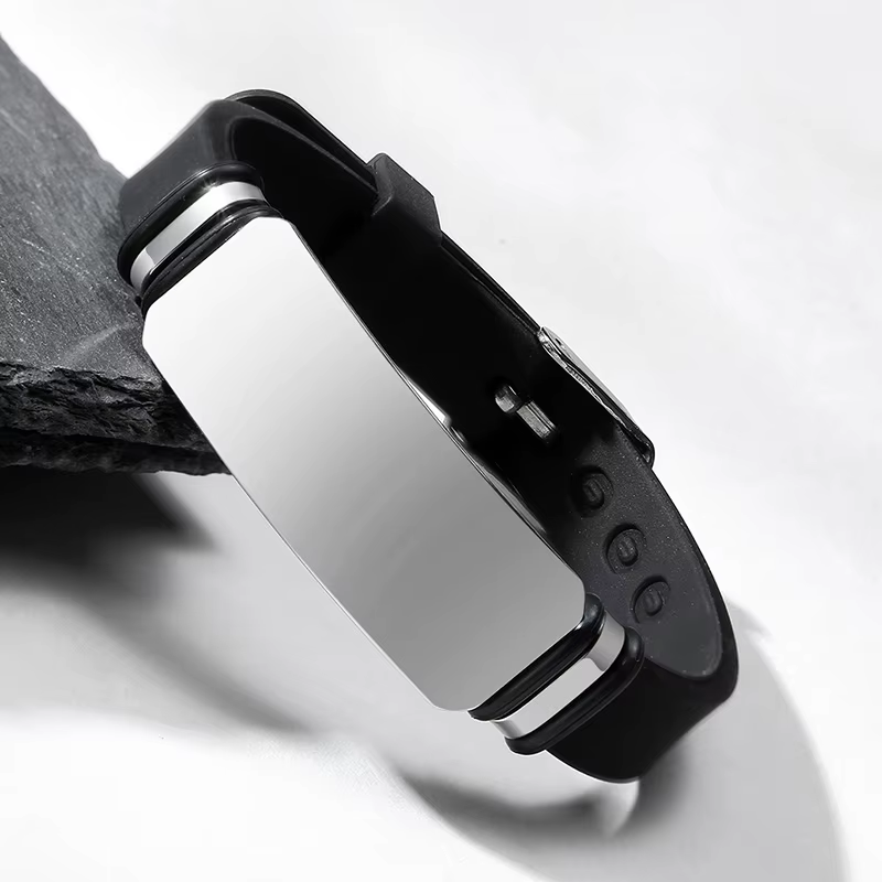 Bracelets personnalisés en Silicone pour hommes, LOGO avec lettrage gravé, cadeau pour mon mari et S