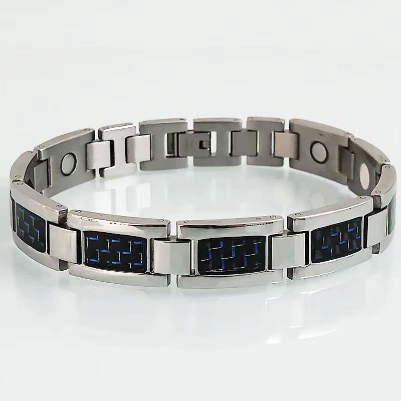 Bracelets magnétiques en germanium pour hommes, soins de santé énergétiques, chaîne en acier inoxyda