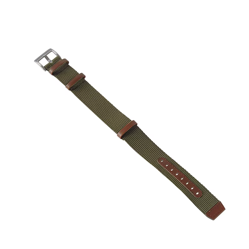 Vert noir gris 18mm20mm 22mm Nylon + bracelet en cuir véritable montre de terrain kaki H 69439931