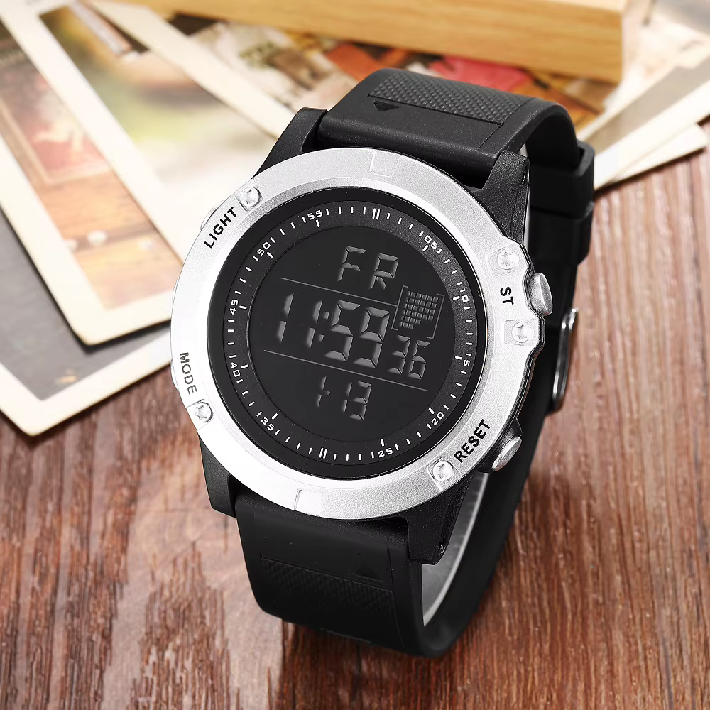 OHSEN – montre numérique pour hommes, kaki, étanche, résistante aux chocs, style militaire