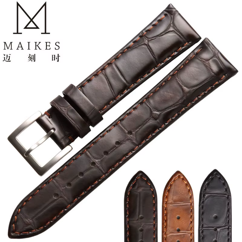 MAIKES haute qualité bracelet de montre en cuir véritable hommes et femmes 18mm 20mm 22mm bracelet d