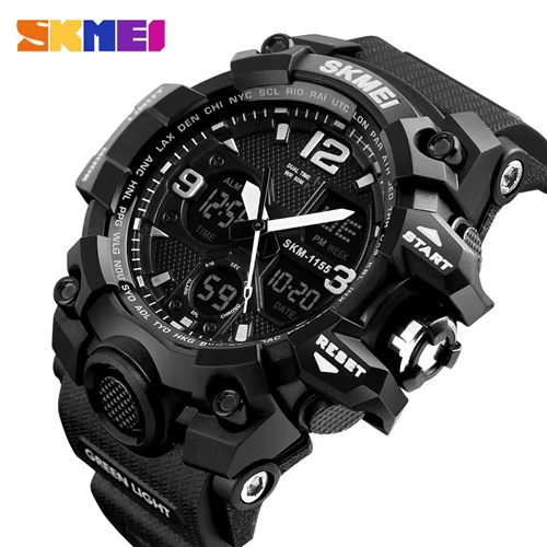 SKMEI-Montres de sport de luxe pour hommes, style denim, mode numérique, montre à quartz, étanche, d