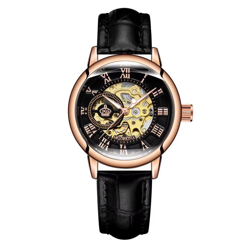 Nouvelle mode marque de luxe squelette femmes montres mécaniques Femme horloge automatique auto-vent