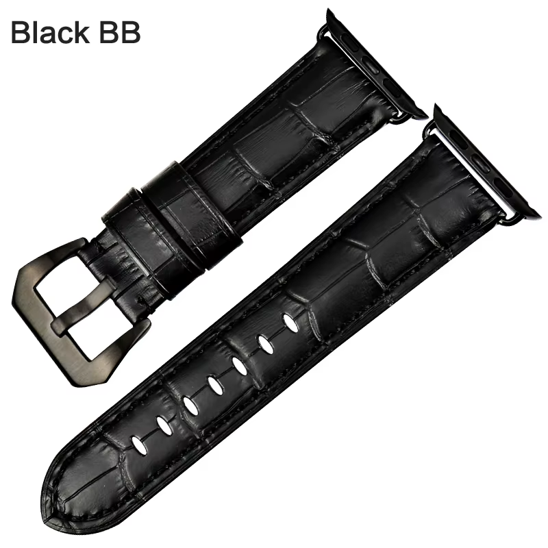 MAIKES – bracelets de montre en cuir de vache véritable, pour Apple Watch série 7 6 SE 5 4 3, iWatch