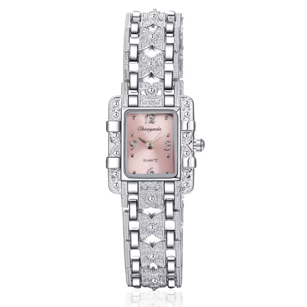 Ventes femmes Bracelet en argent montre de mode femmes montres strass acier dames montre-Bracelet de