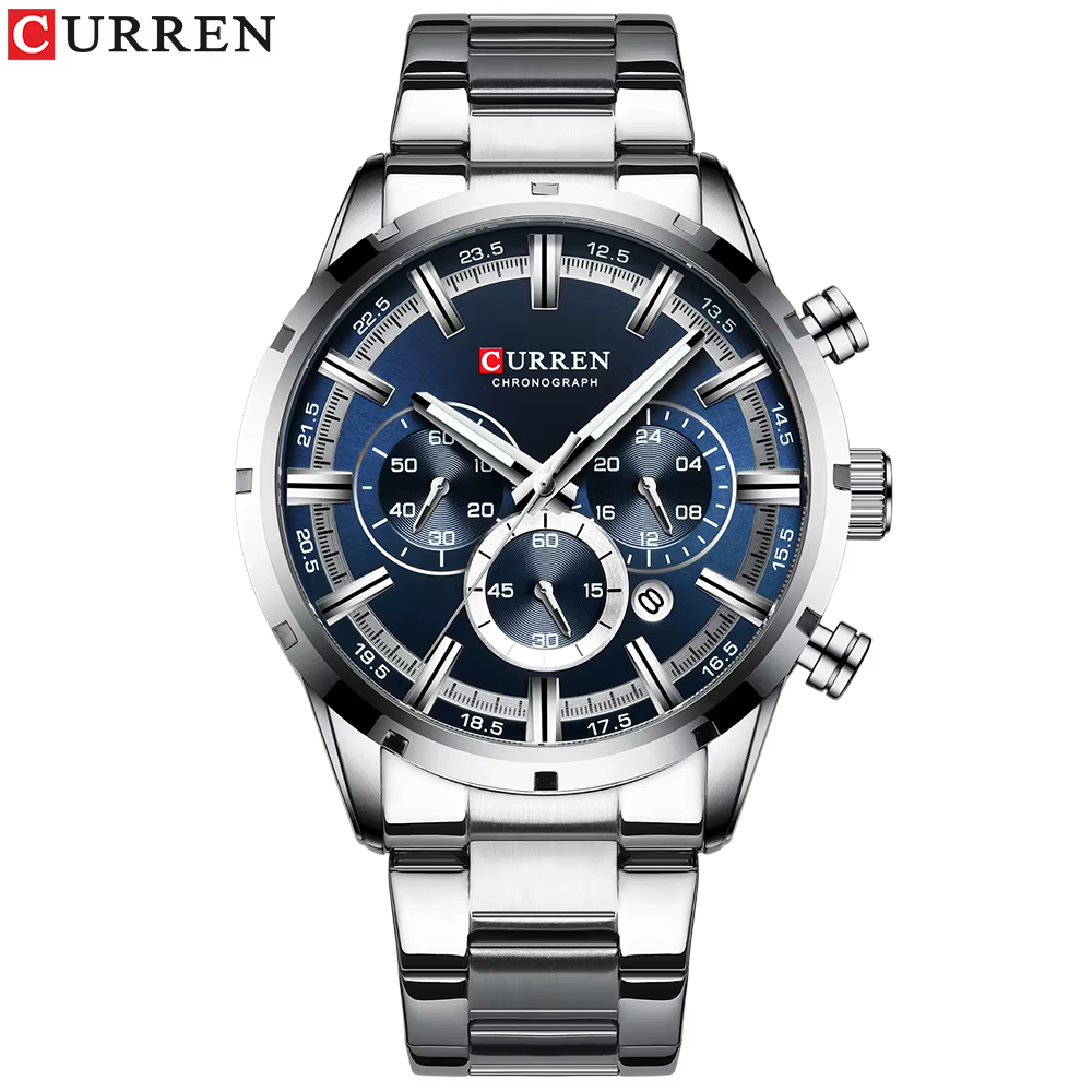 Istro REN-Montre à quartz chronographe en acier inoxydable pour homme, montres de sport de luxe, mar
