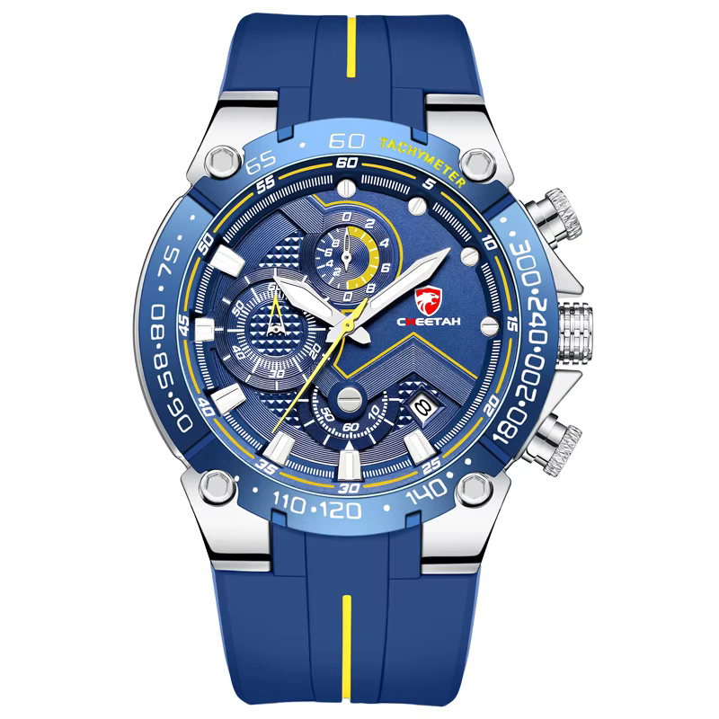 CHEETAH nouvelles montres hommes marque de luxe grand cadran montre hommes étanche Quartz montre-bra