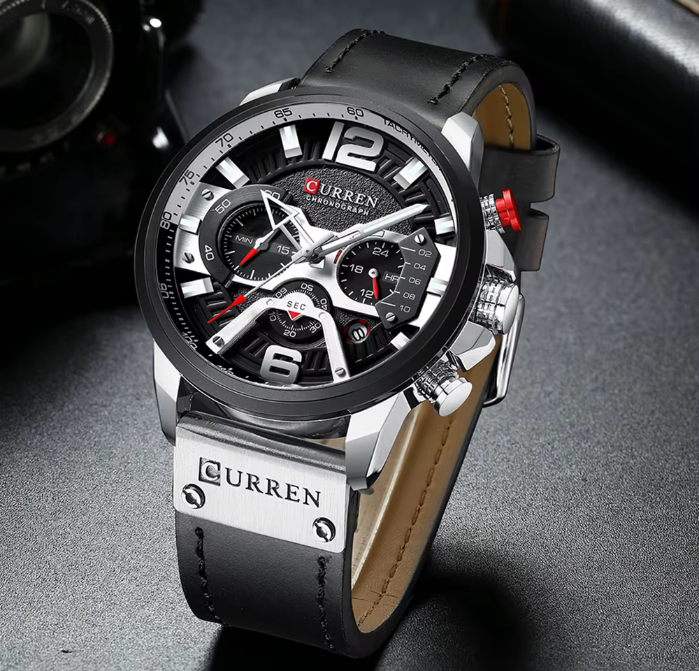 CURREN décontracté Sport montres pour hommes Top marque de luxe militaire en cuir montre-bracelet ho