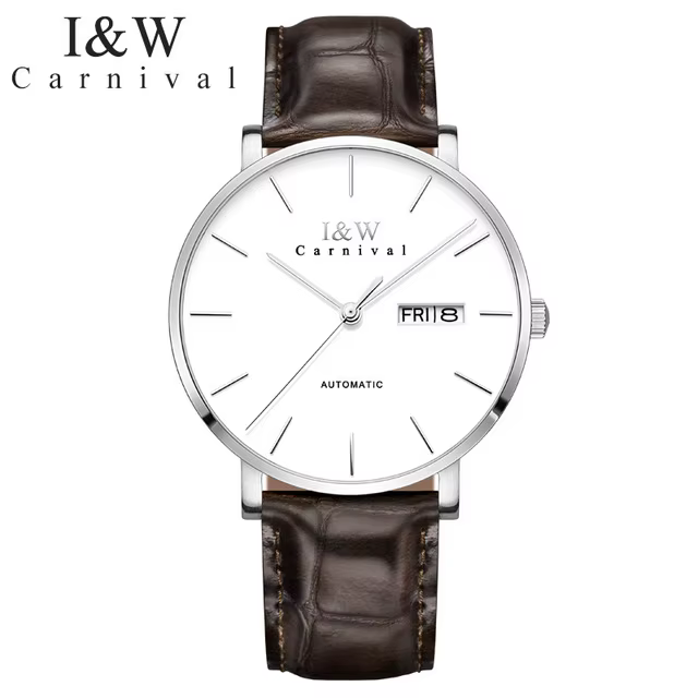 Montre Homme suisse I & W luxe or Montre automatique 24 bijoux NH36 Montre hommes calendrier saphir