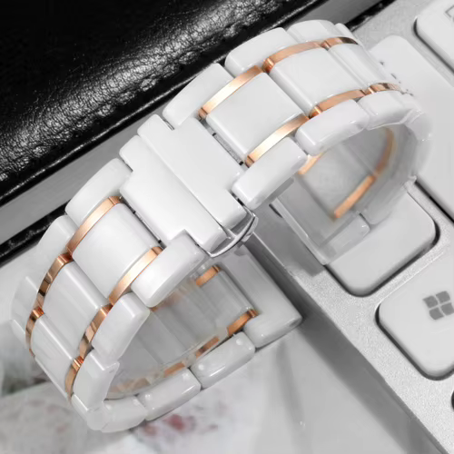 Bracelet de montre de luxe en céramique et acier fin, 13, 14, 15, 16, 17, 18, 19, 20, 21, 22, 23, 24