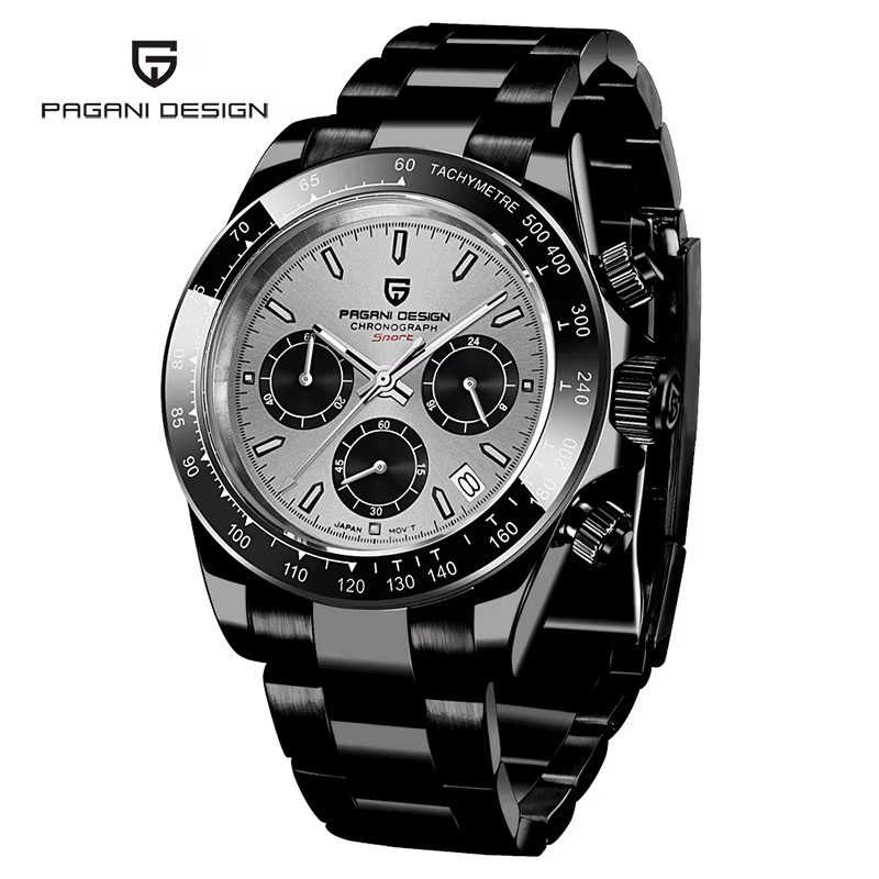 PAGANI DESIGN – montre-bracelet de sport à Quartz pour hommes, étanche, en acier inoxydable, horloge