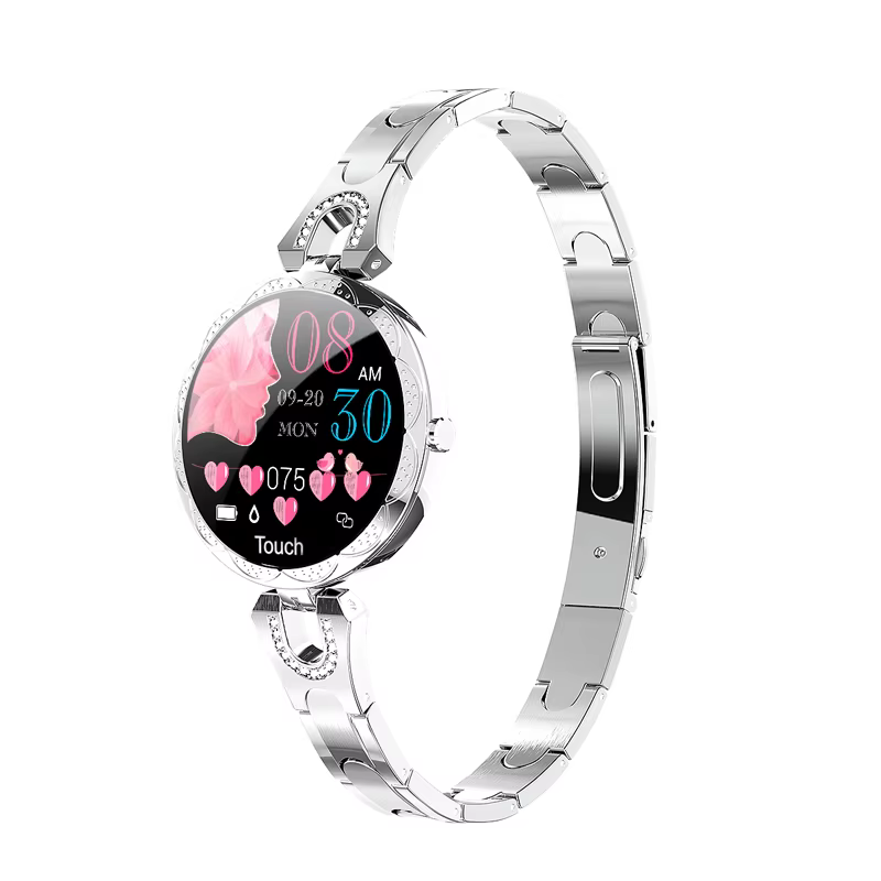 Montre connectée pour femmes, smartwatch, moniteur de fréquence cardiaque, de pression artérielle et