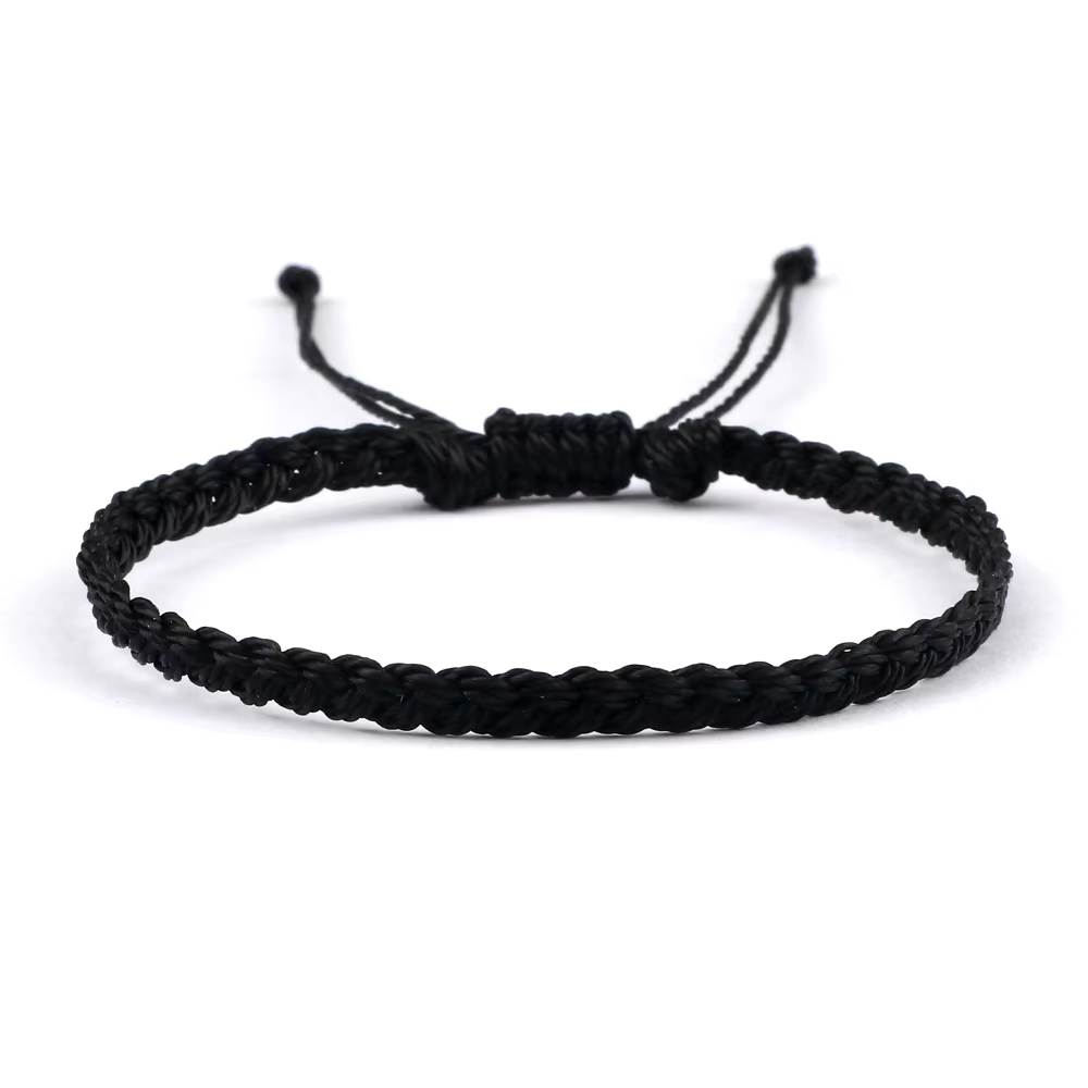 Bracelets en corde de cire tressée à la main pour femmes et hommes, bracelet en fil de cire multicol