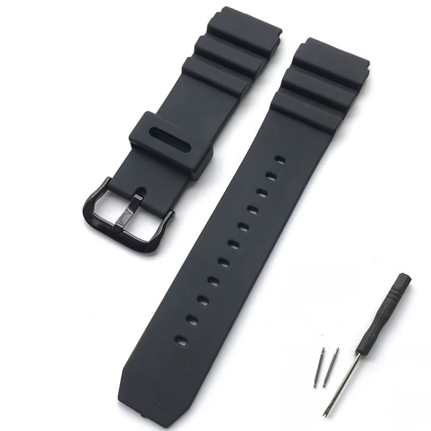 Bracelet de montre en caoutchouc de silicone, 22mm, pour montre de plongée CASIO swordfish MDV-106 M