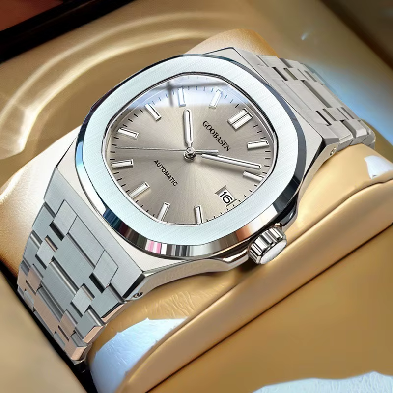 Nouvelle montre automatique pour femmes et hommes, montres lumineuses pour hommes, bracelet en acier
