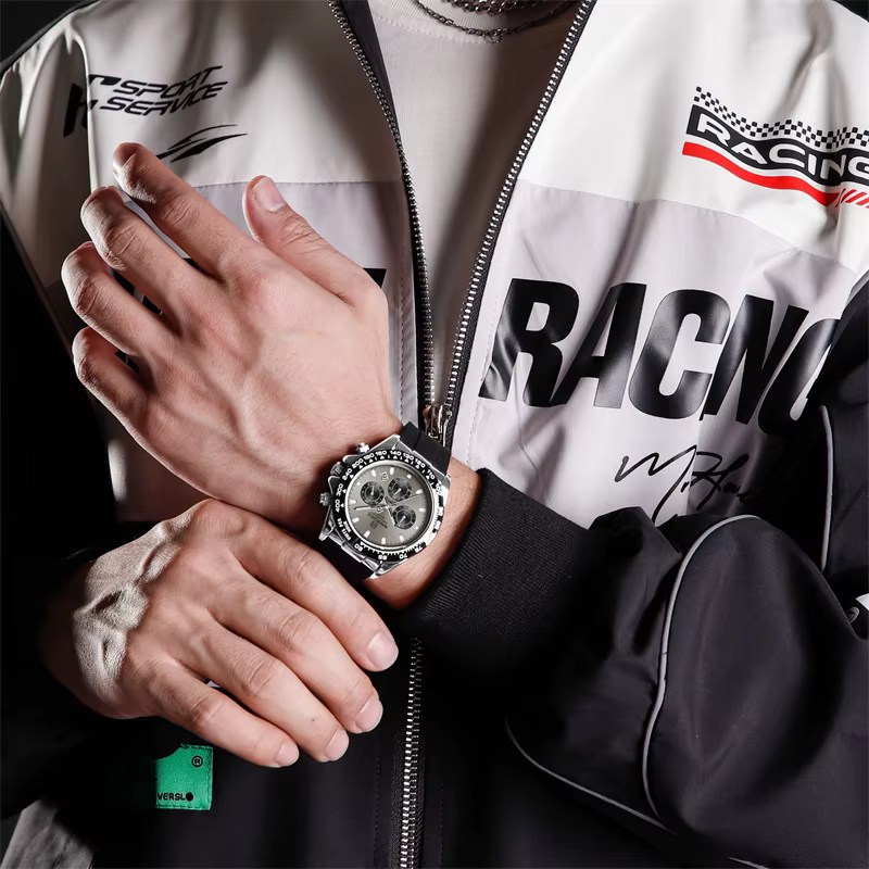 Montre décontractée pour homme NAVIFORCE, étanche, sportive, à quartz, bracelet en silicone, chronog