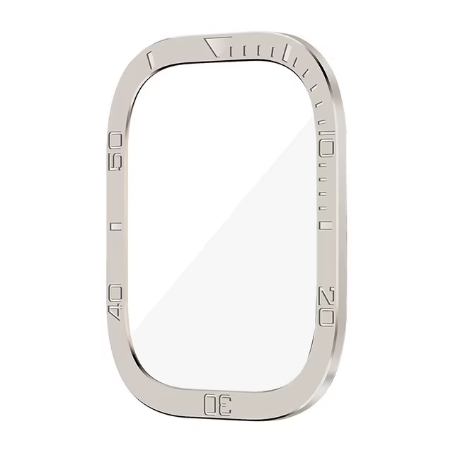 Protecteur d'écran pour Apple Watch Ultra 49mm, accessoires, cadre de couverture en métal + verre tr