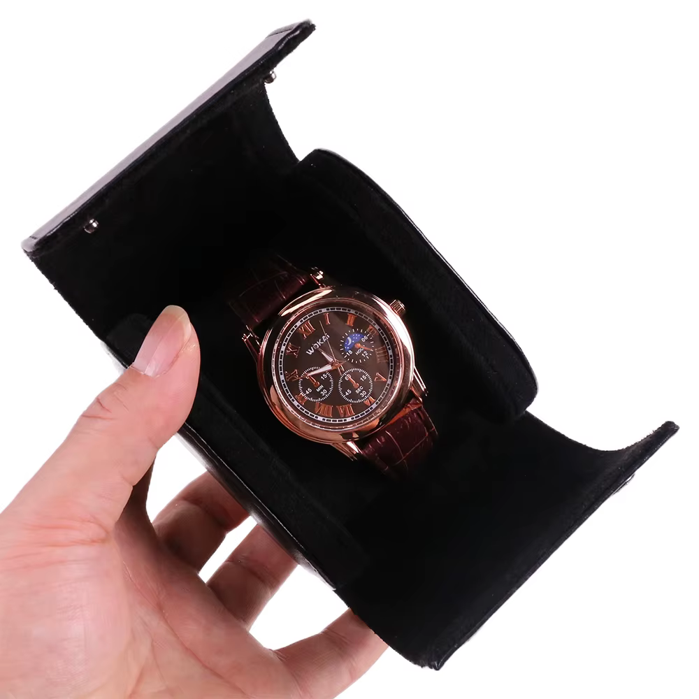 Boîte de rangement pour montre en cuir PU, classique, de voyage, anti-poussière, boîte de rangement 