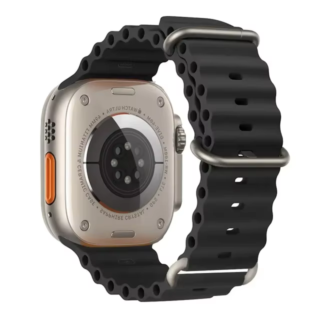 Bracelet océan pour Apple Watch Ultra 2 bandes 49mm 10 9 8 7 45mm 41mm Bracelet en Silicone iWatch 6