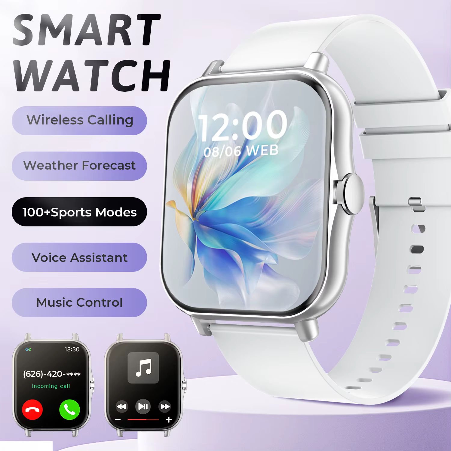Nouveau Smartwatch BT appel surveillance de la santé et du sommeil 1.83 ''écran HD enfants montre in