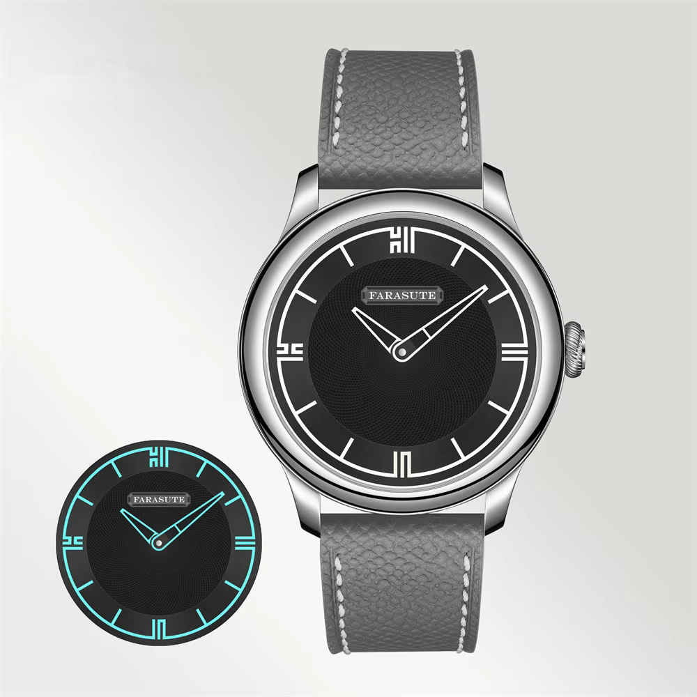 Montres mécaniques à mouvement manuel personnalisées FARASUTE, super lumineuses, de style suisse, ré