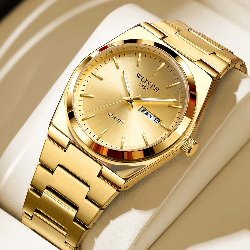 WLISTH luxe hommes montre étanche mode affaires montre en acier inoxydable montre pour homme montres