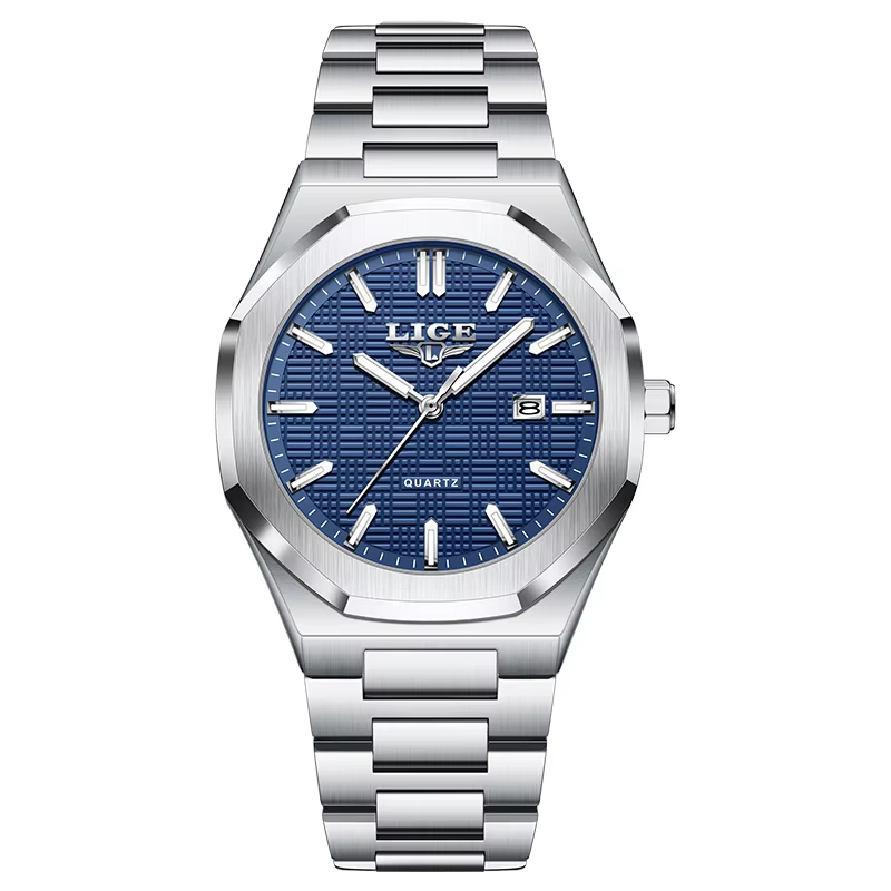 Montres pour hommes LIGE, mode, marque haut de gamme, luxe, acier, quartz, montres-bracelets, 30 m é