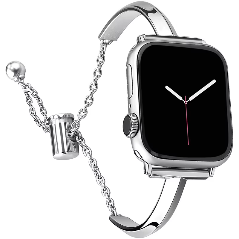 Bracelet de montre de luxe pour femme, bracelet en acier diamant, bracelet iWatch Ultra, 44mm, 40mm,