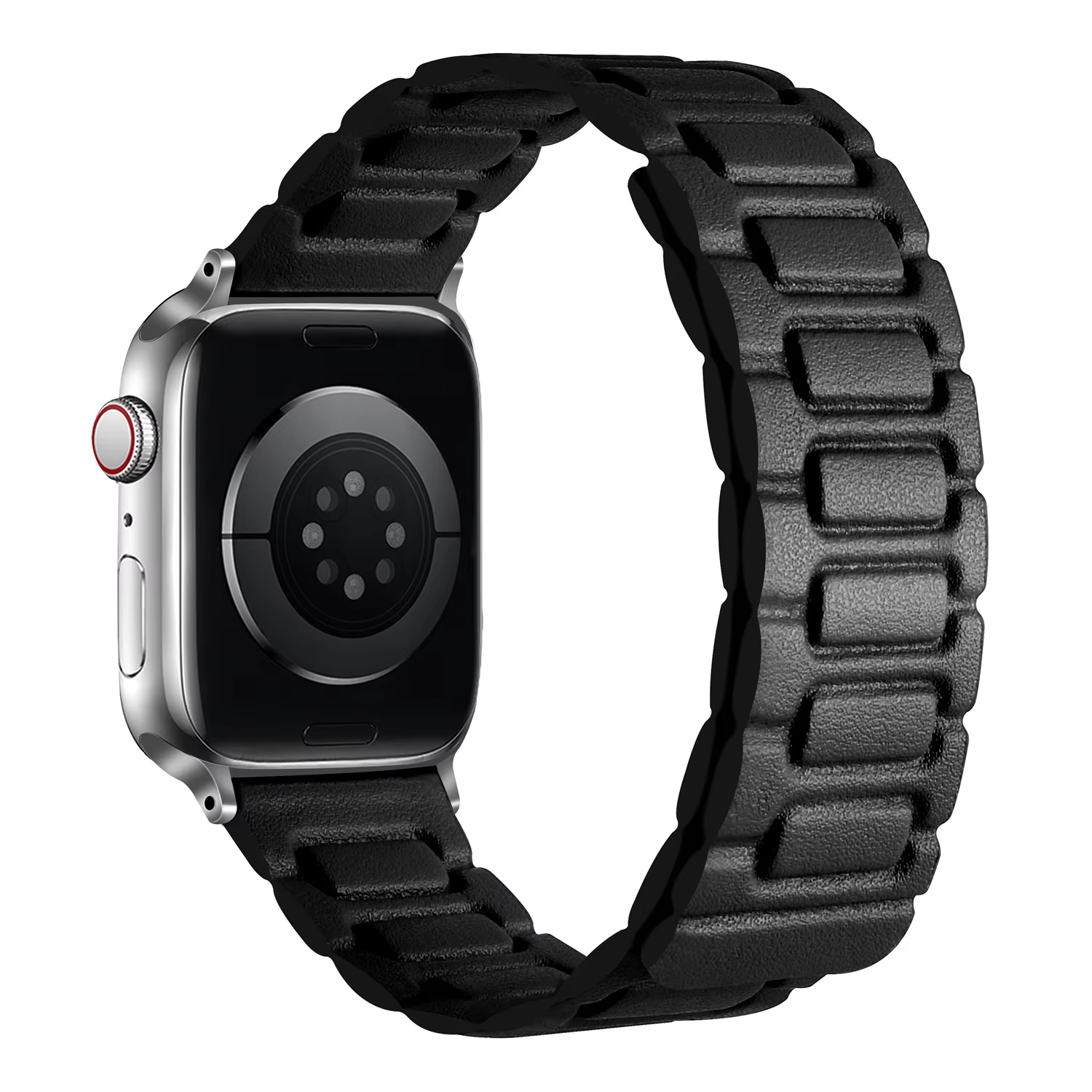 Bracelet en cuir pour Apple Watch, 45mm 41mm 44mm 40mm 42mm 46mm, Bracelet magnétique iWatch série 1