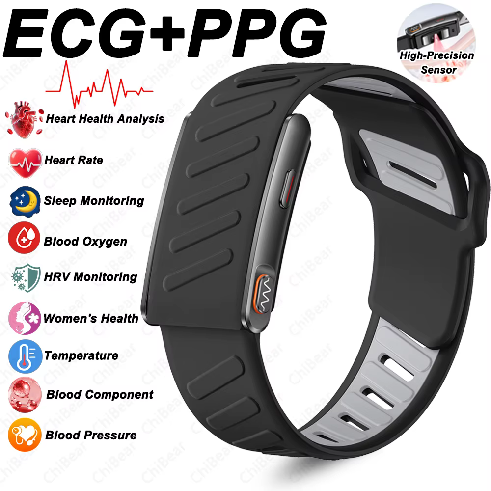 Nouvelle Montre Connectée ECG 2026 pour la Santé : Suivi Cardiaque, Température Corporelle, Fréquenc