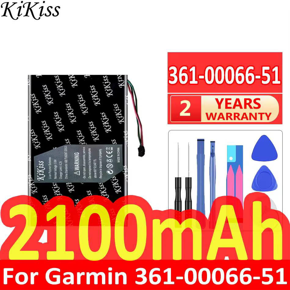 Batterie de remplacement premium pour montre connectée 2100mAh pour Garmin 361-00066-51
