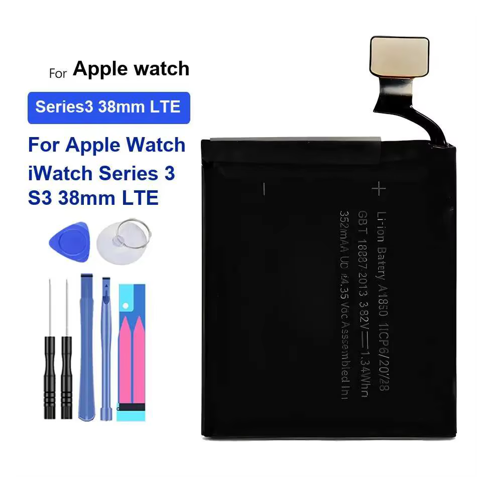 Batterie de montre à longue durée de vie 0mAh pour Apple Watch pour iWatch Series 3 S3 Lte 38MM pour